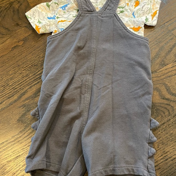 Toddler boy dinosaur shortalls set - Picture 7 of 8